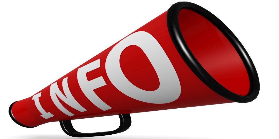 Red info megaphone